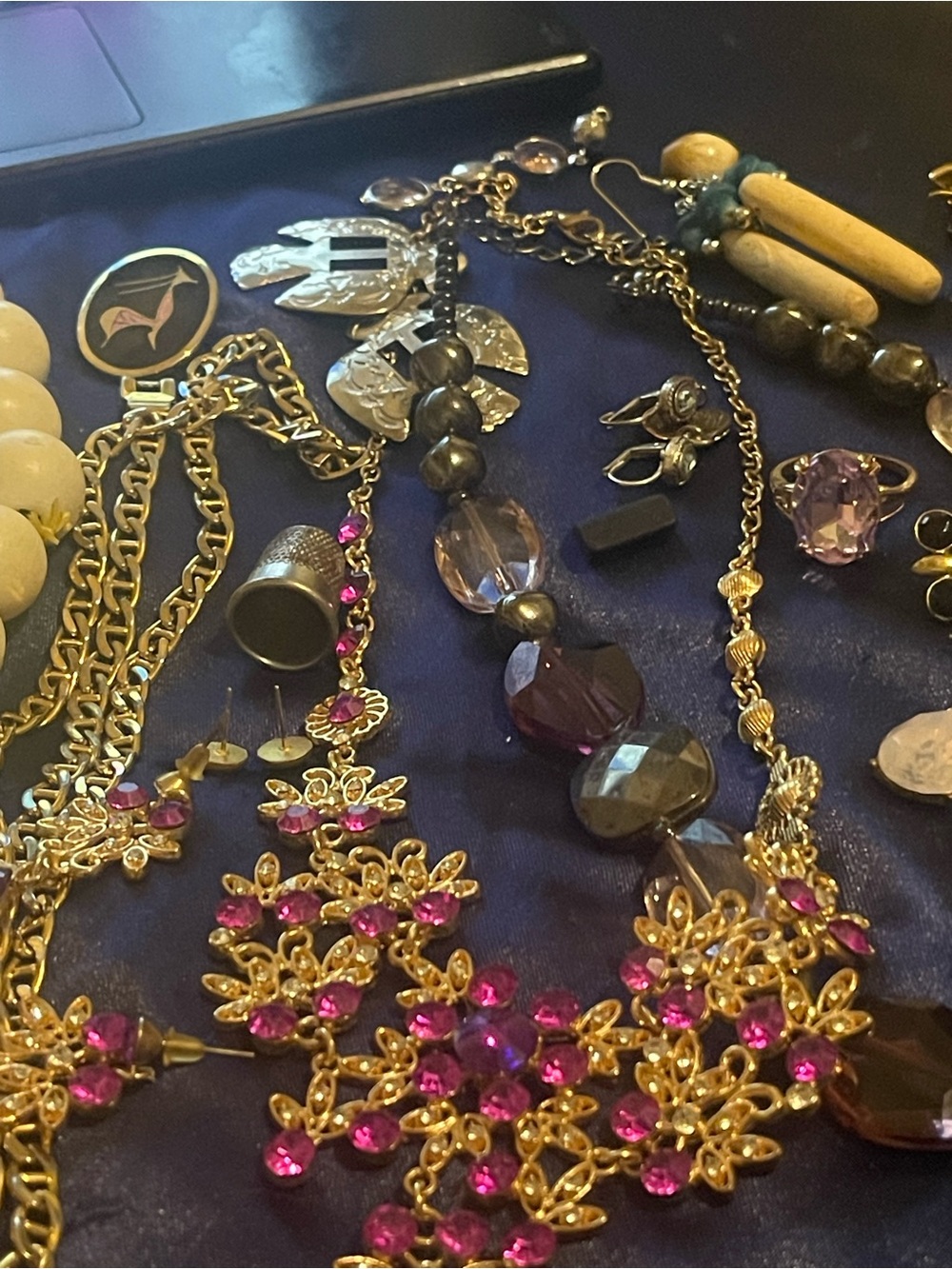 Assorted Jewelry Lot in White & Gold